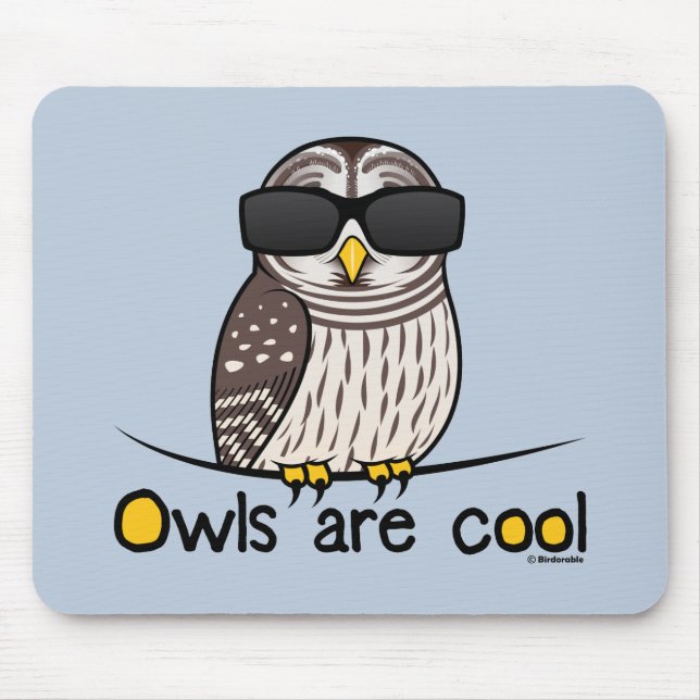 Owls are cool! mouse pad (Front)