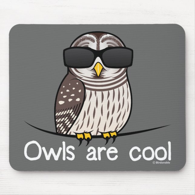 Owls are cool mouse pad (Front)