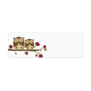 Owls Avery Label Return Address Label