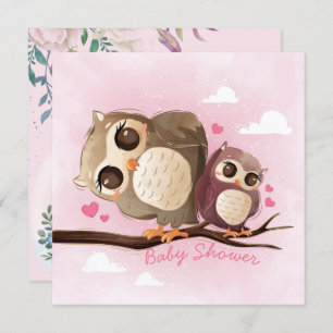 Owls Baby Shower Invitation
