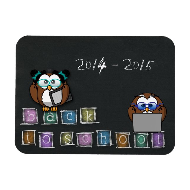 owl's back to school magnet (Horizontal)