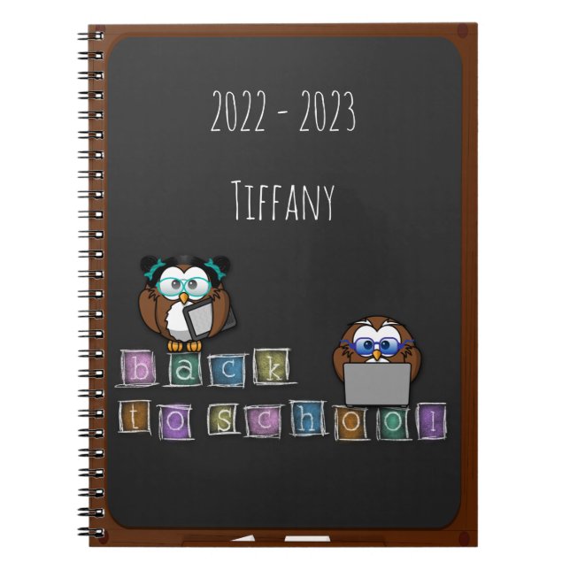 owl's back to school - notebook (Front)