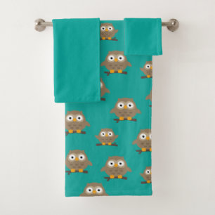 Owls Bath Towel Set