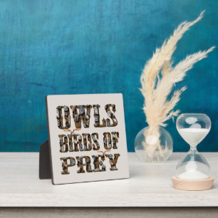 Owls Birds Of Prey,  Plaque