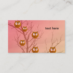 Owls Business Cards Template