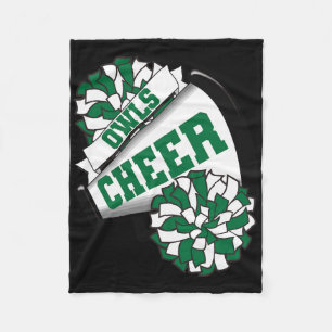 Owls Cheer Ck To School Cheerleading Spirit G  Fleece Blanket