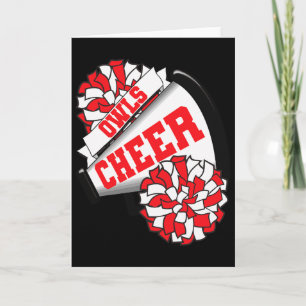 Owls Cheer Ck To School Cheerleading Spirit R Card