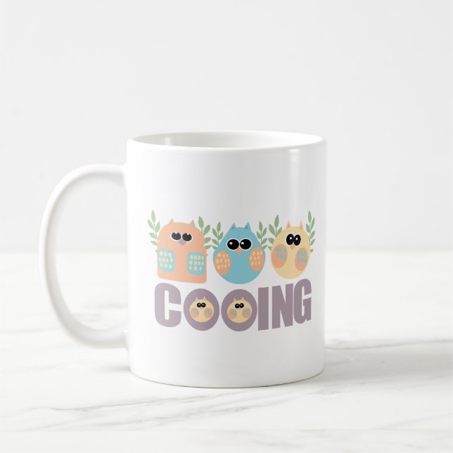 Owls cooing coffee mug (Left)