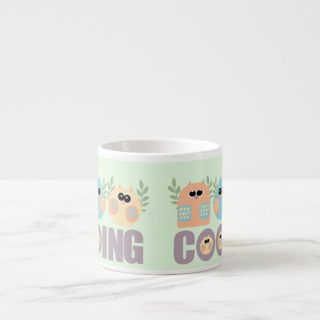 Owls cooing espresso cup (Front)