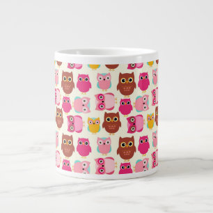 Owls Every Which Way Large Coffee Mug