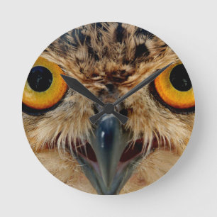 Owls Eyes Round Clock