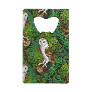 Owls, ferns, oak and berries