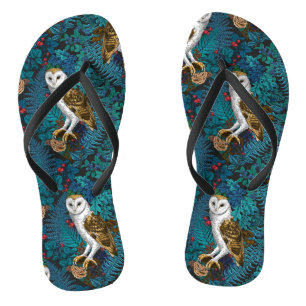 Owls, ferns, oak and berries 3 thongs