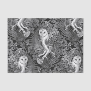 Owls, ferns, oak and berries 4 tissue paper