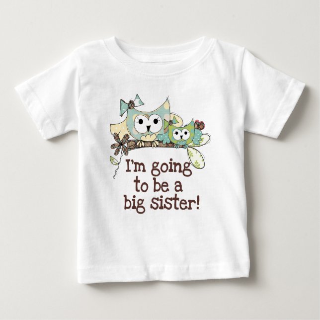 Owls Future Big Sister Baby T-Shirt (Front)