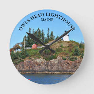 Owls Head Lighthouse, Maine Round Wall Clock