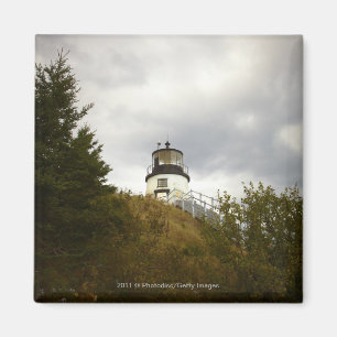 Owl's Head Lighthouse on a Cloudy Day Magnet