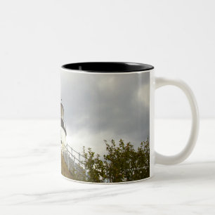 Owl's Head Lighthouse on a Cloudy Day Two-Tone Coffee Mug