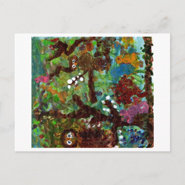 Owls in a tree, #1 postcard (Front)