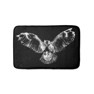 Owls in Flight Bath Mat (sm)