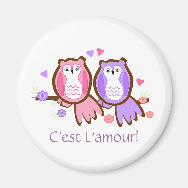 Owls in Love - Magnet (Front)