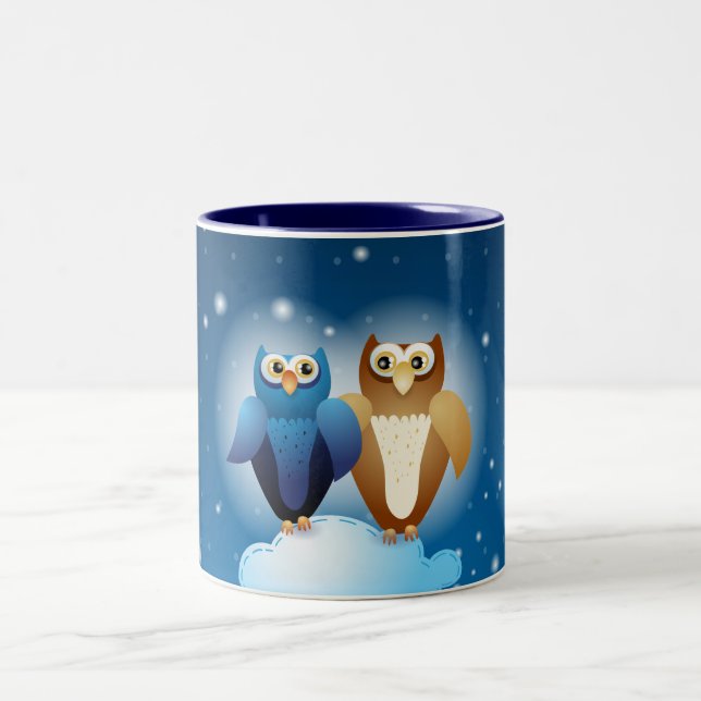 Owls in love, mug (Center)