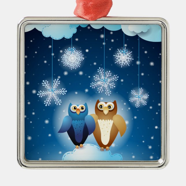 Owls in love, ornament (Front)