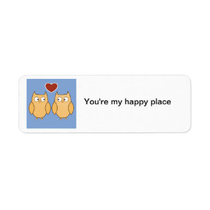 Owls in Love Return Address Label