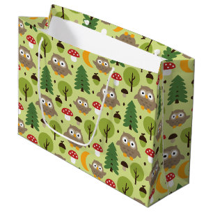 Owls In The Forest Large Gift Bag