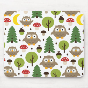 Owls In The Forest Mouse Pad