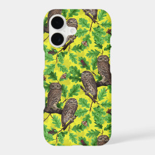Owls in the Forest on lemon yellow