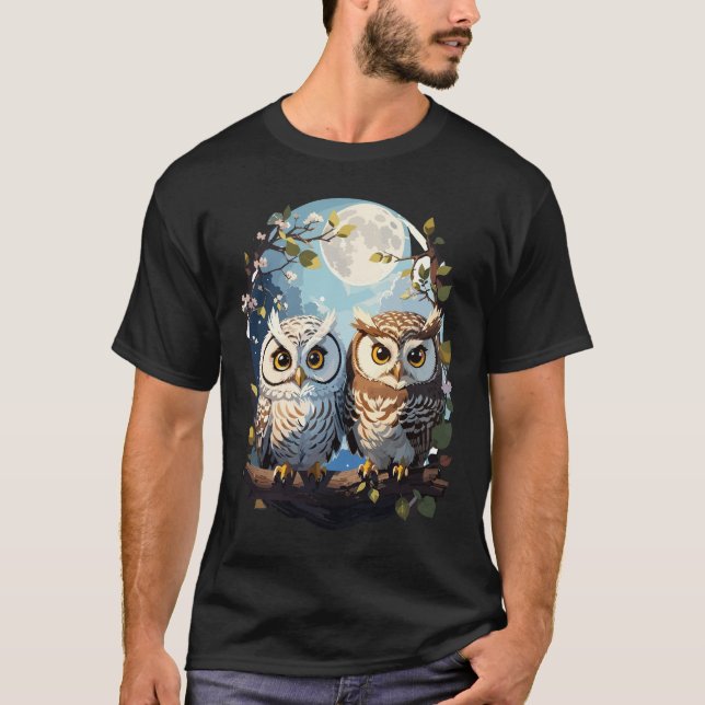 Owls in the Moonlight T-Shirt (Front)