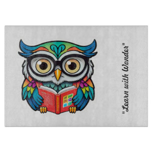"Owl's Knowledge Quest" Cutting Board
