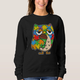 Owls Love Graphic Puzzle Autism Awareness Kindness Sweatshirt