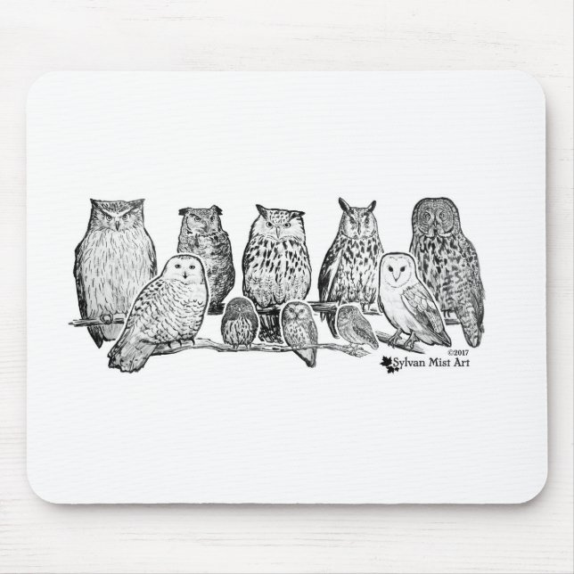 Owls Mouse Pad (Front)