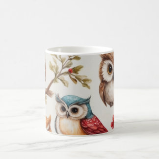 Owls on a Branch IV Coffee Mug