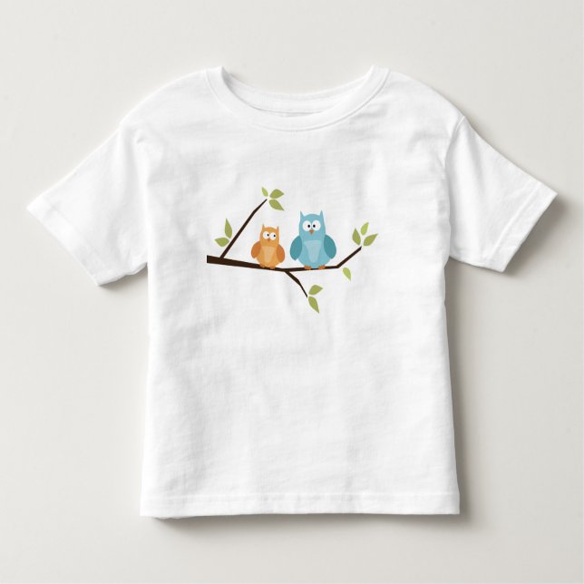 Owls On a Tree Toddler T-Shirt (Front)