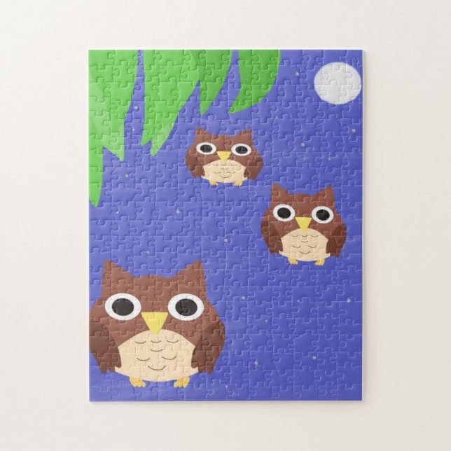 owls painting art jigsaw puzzle (Vertical)