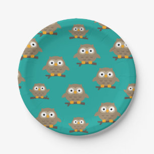 Owls Paper Plate