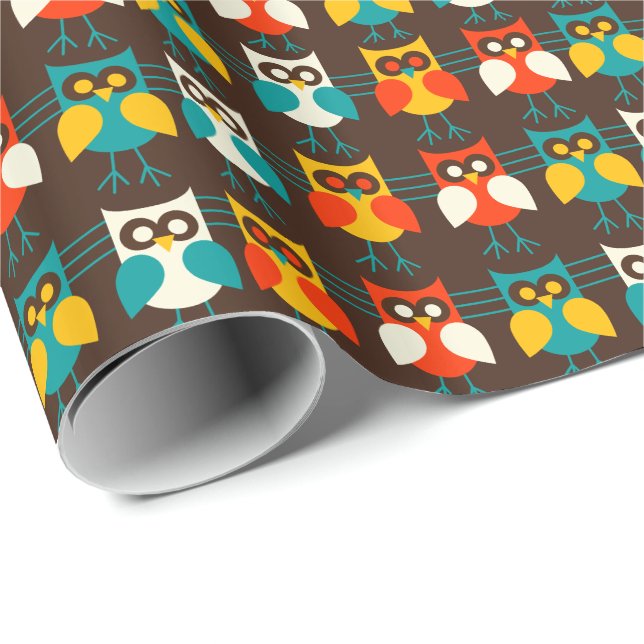 Owls Pattern 1 Wrapping Paper (Roll Corner)