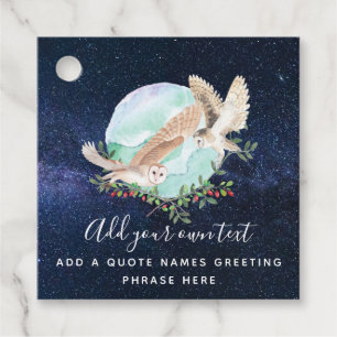 Owls Personalised Favour Tags