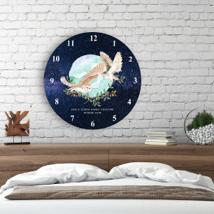 Owls Personalised Large Clock