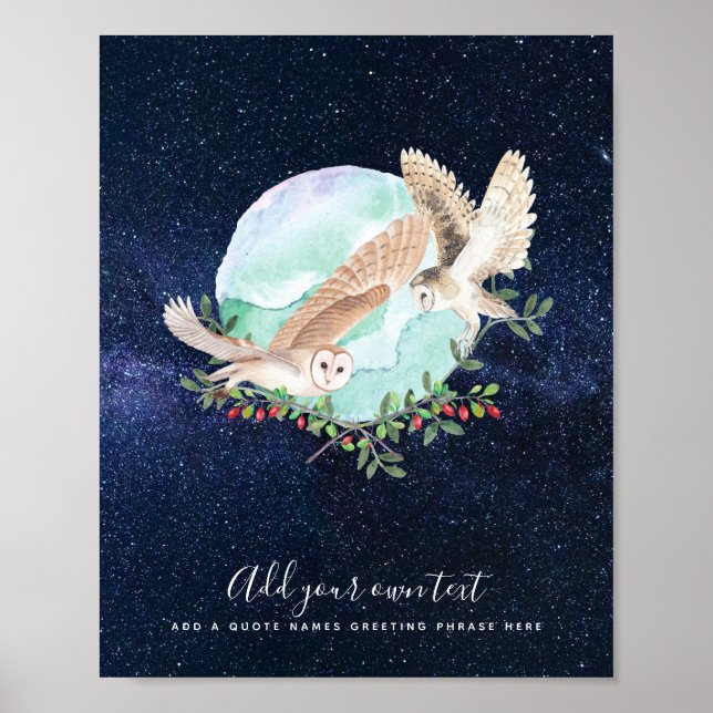 Owls Personalised Poster (Front)