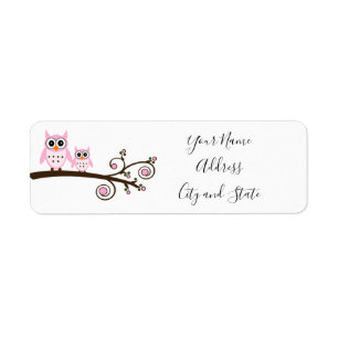 Owls Return Address Label