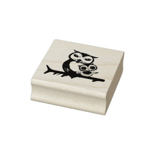 Owls Rubber Stamp