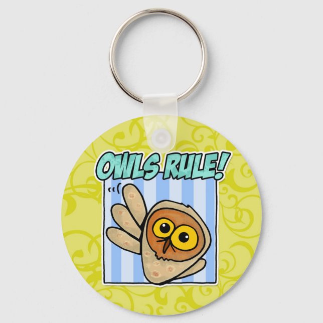 owls rule key ring (Front)