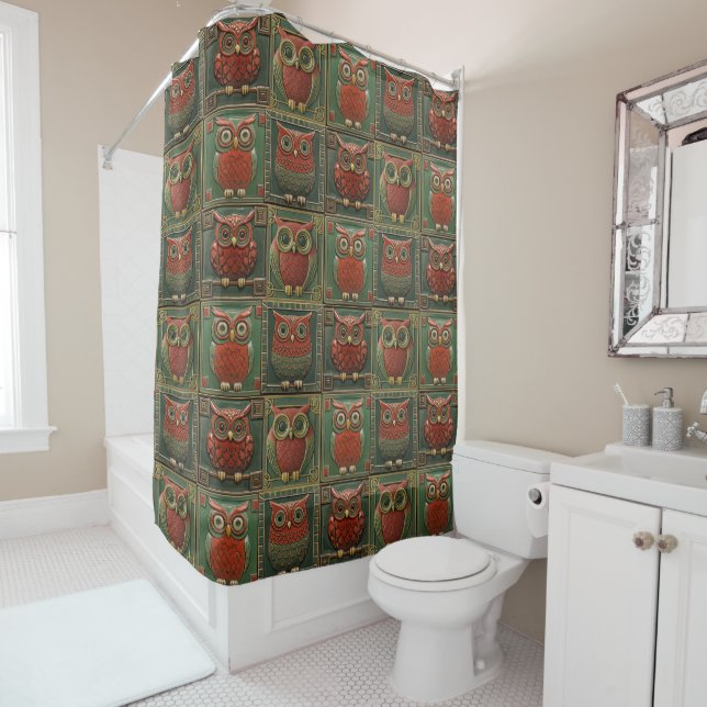 Owls Shower Curtain (In Situ)