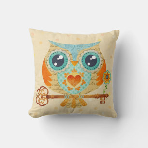 Owl's Summer Love Letters Cushion