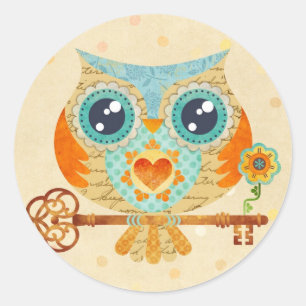 Owl's Summer Love Letters Stickers