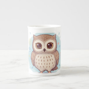 Owls that bring happiness bone china mug